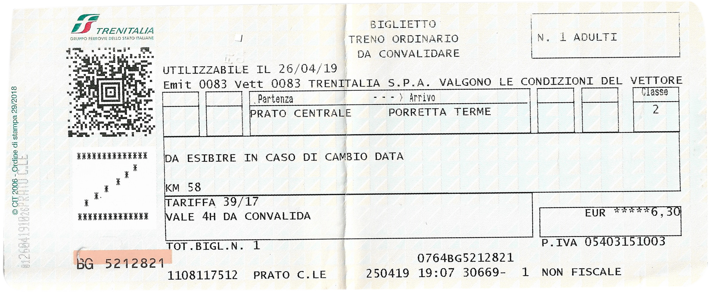 Biglietto Treno